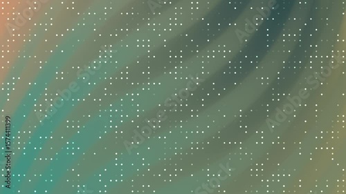 Abstract Teal and Beige Gradient with White Dot Matrix Overlay Video Background