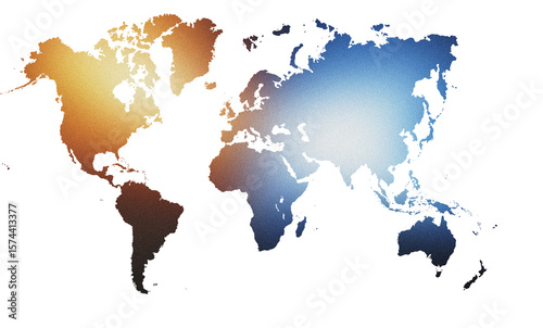 world map gradient transparent png or world map sticker, badge or world map icon.