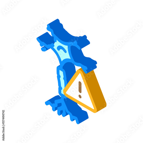 aplastic anemia disease isometric icon vector illustration