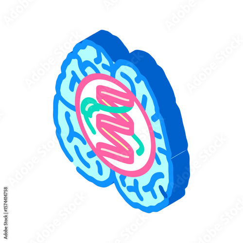 prion diseases isometric icon vector illustration