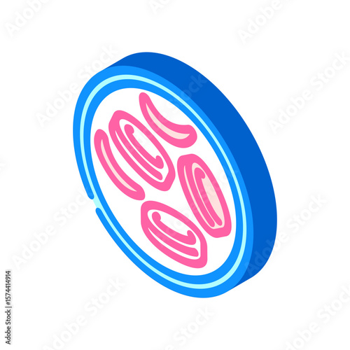 sickle cell anemia disease isometric icon vector illustration