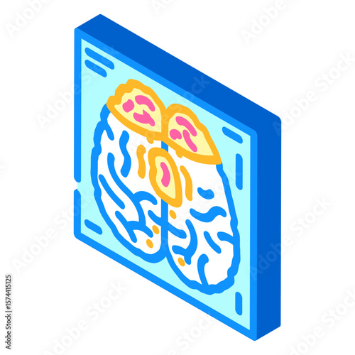 chronic traumatic encephalopathy isometric icon vector illustration