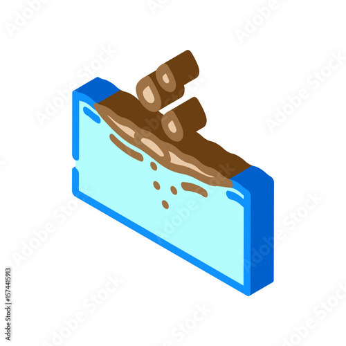 droplets water isometric icon vector illustration