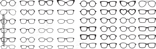 Various eyeglasses styles and shapes spectacles eyewear