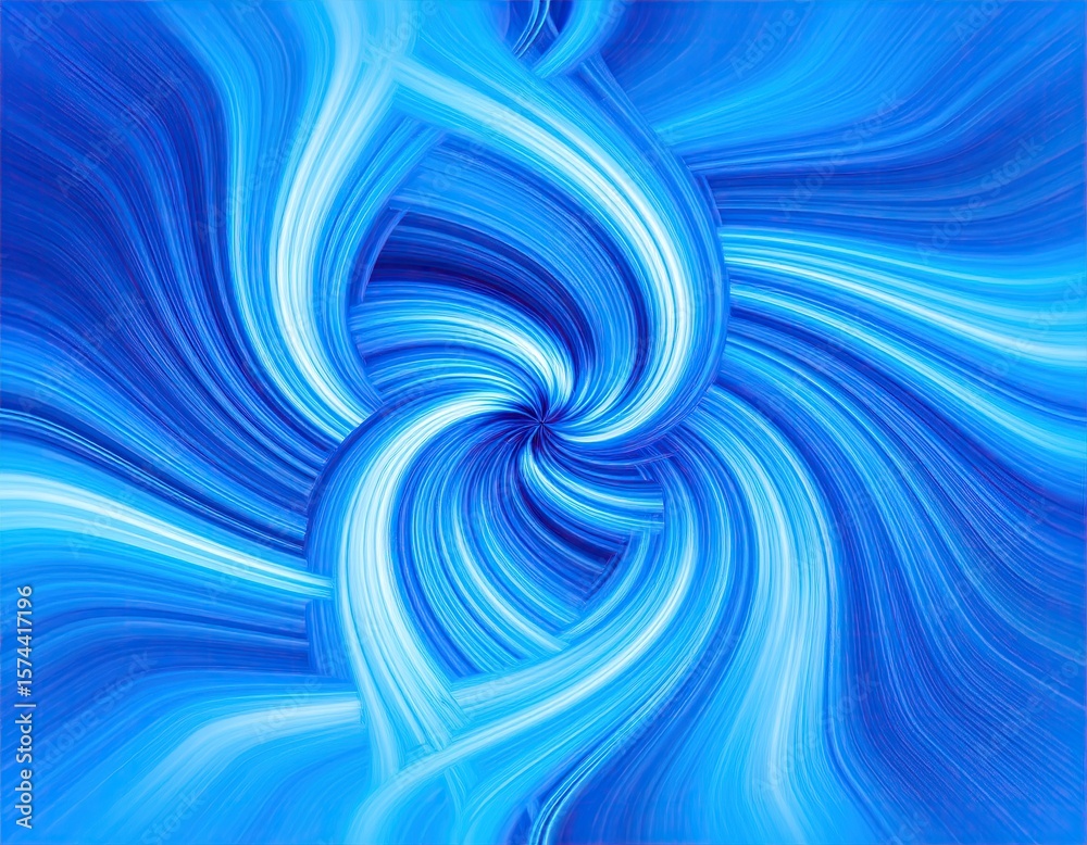Obraz premium Abstract swirling blue and white lines