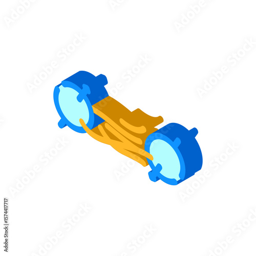 teleportation quantum computer isometric icon vector illustration