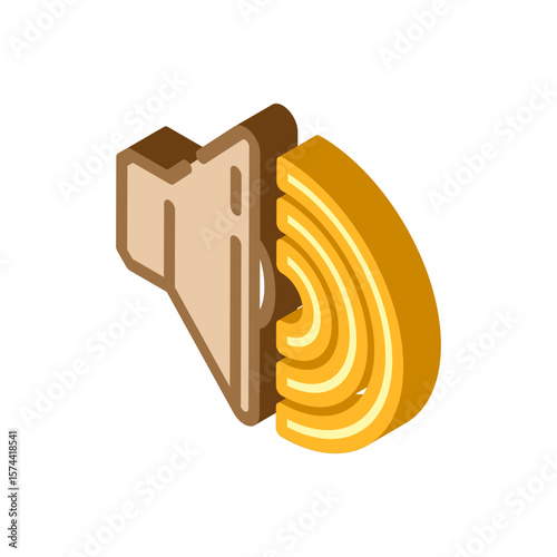 built speakers isometric icon vector illustration