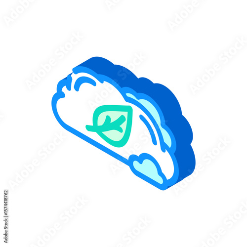 zero emission use isometric icon vector illustration