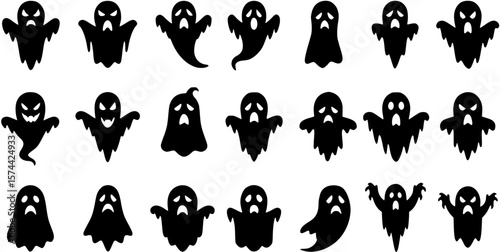 Halloween Ghost Vector Icon
