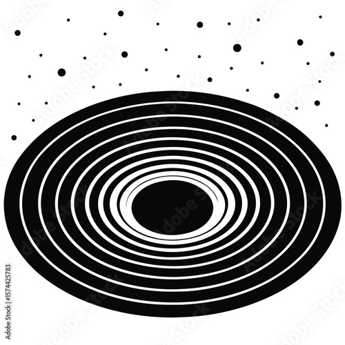 Psychologist element isolated gravitational waves on white background