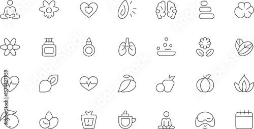 healthy life icon set