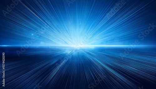 abstract blue background with copy space and lighting