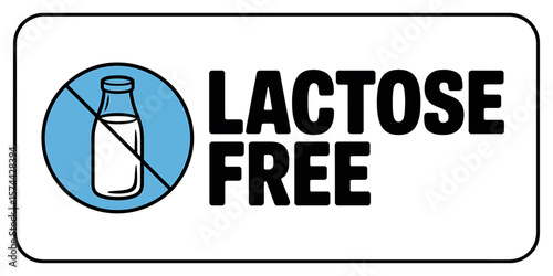 Lactose-Free Product Label Design A Simple, Clean Graphic