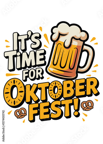 Typography T-Shirt Design On Oktoberfest Begins Quote