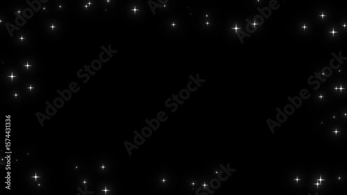 キラキラ光る枠のエフェクト背景動画