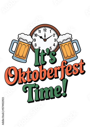 Oktoberfest Begins Typography T-Shirt Design Quote