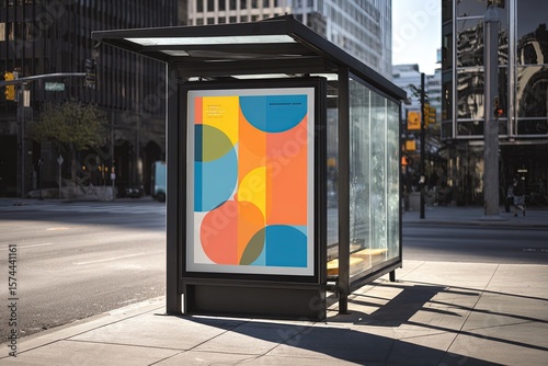 Wallpaper Mural AI Bus Stop Shelter Poster Mockup - OOH Advertising Torontodigital.ca