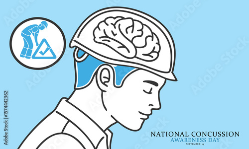 National Concussion Awareness Day. Concussion concept Design.