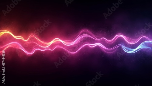 Pink Purple Blue Light Wave Abstract Background image