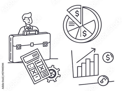 Financial Planning Charts, Graphs, and Business Growth Strategies