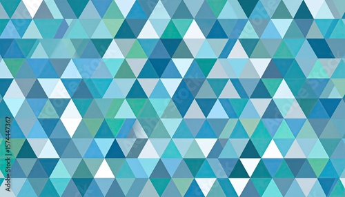Abstract pattern of overlapping triangles in shades of blue and white