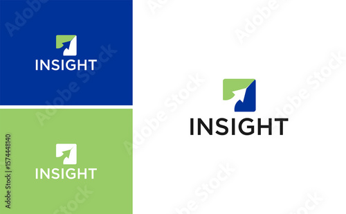insight logo financial grow solution consulting vector for business brand design template