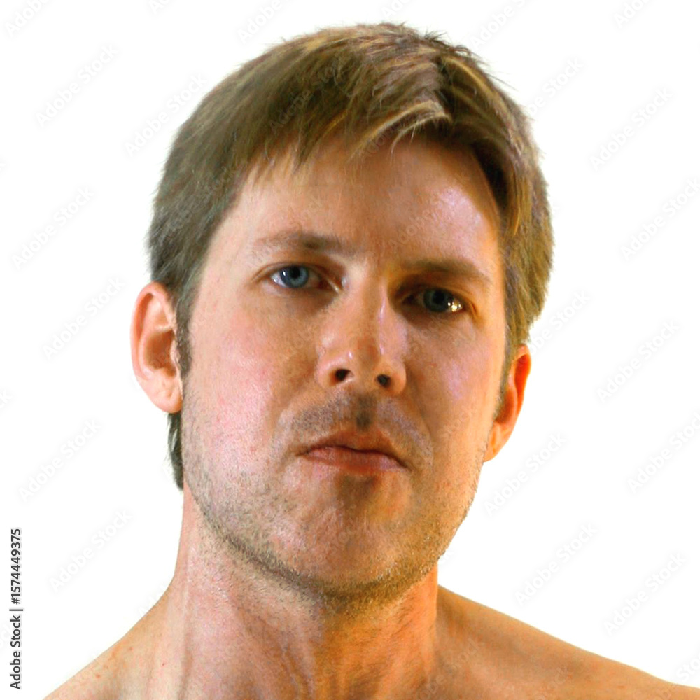 Obraz premium Male Portrait White Background