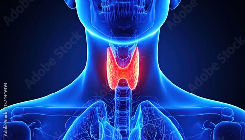 Human anatomy, thyroid gland highlighted (2)