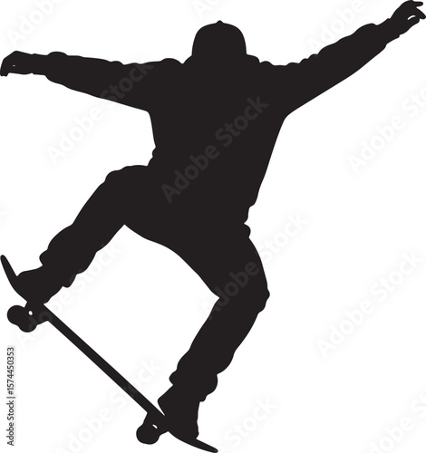 Skateboarding Silhouette