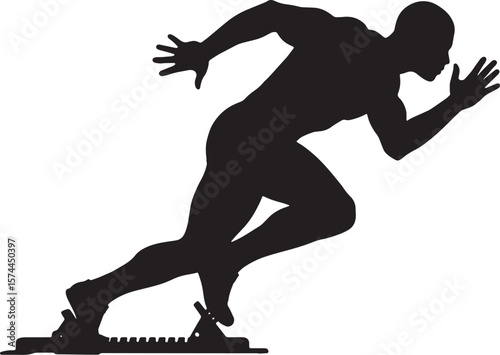 Running Silhouette Vector