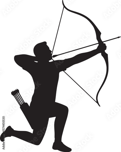  Archery Sports Silhouette Design