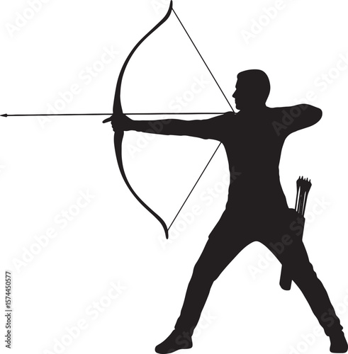  Archery Sports Silhouette Design