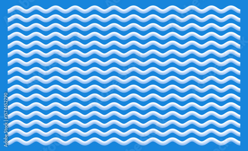 Blue background with symbolic white waves