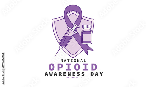 National Opioid Awareness Day. Opioid Concept Design Background.