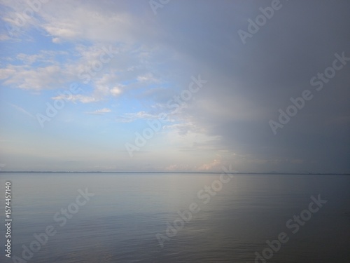 The atmosphere changes during the golden color as the background of the dusk sky.	
