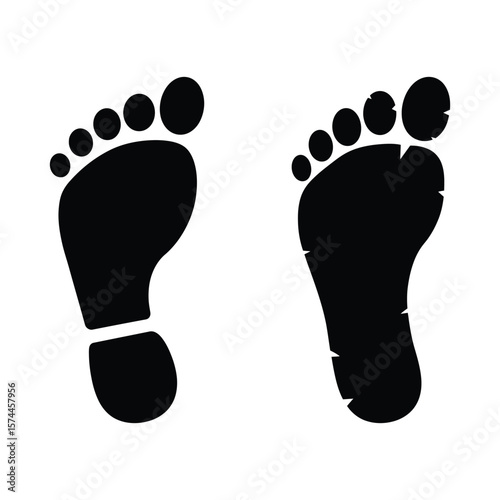 footprint on white background