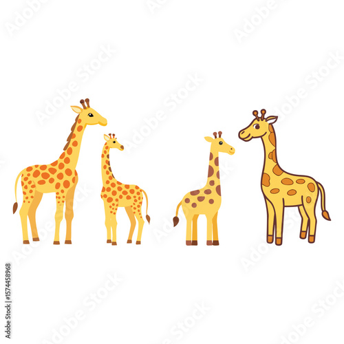Giraffe vector illustration Cartoon Animals 