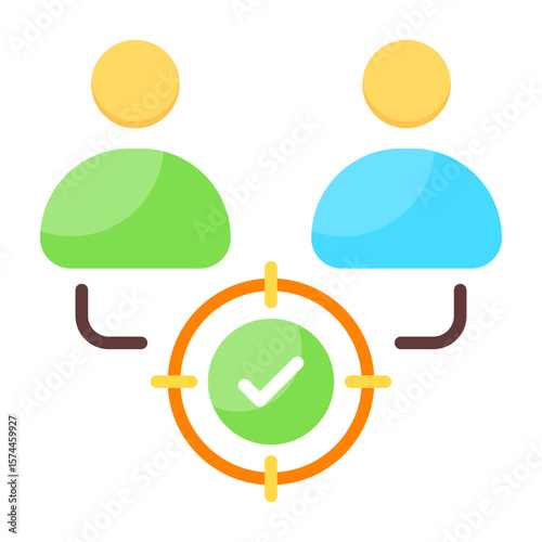 Audience Flat Style Icon