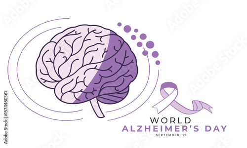 World Alzheimer’s Day. brain concept Design Background.