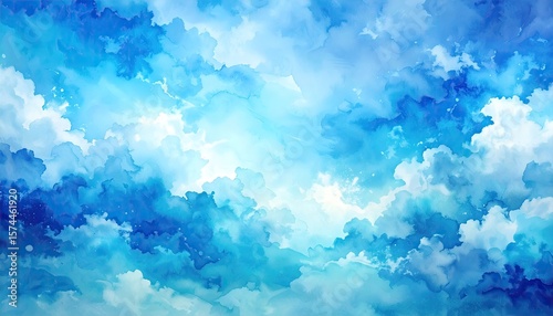 Abstract watercolor sky