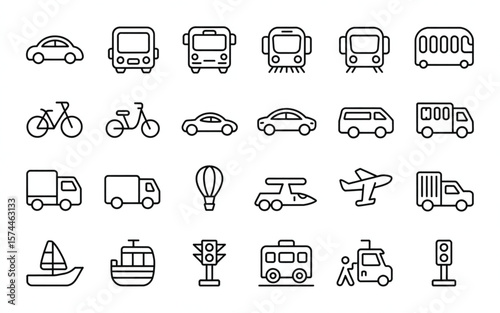 travel icons set