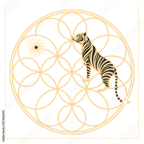 Sacred Geometry Flower of Life Mandala Vector