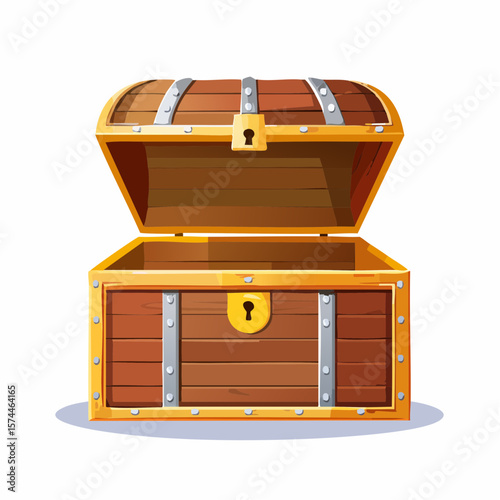 Open and close wooden chest