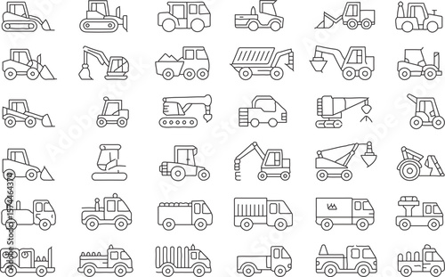 transportation icon set