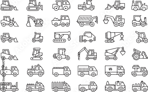 transportation icon set