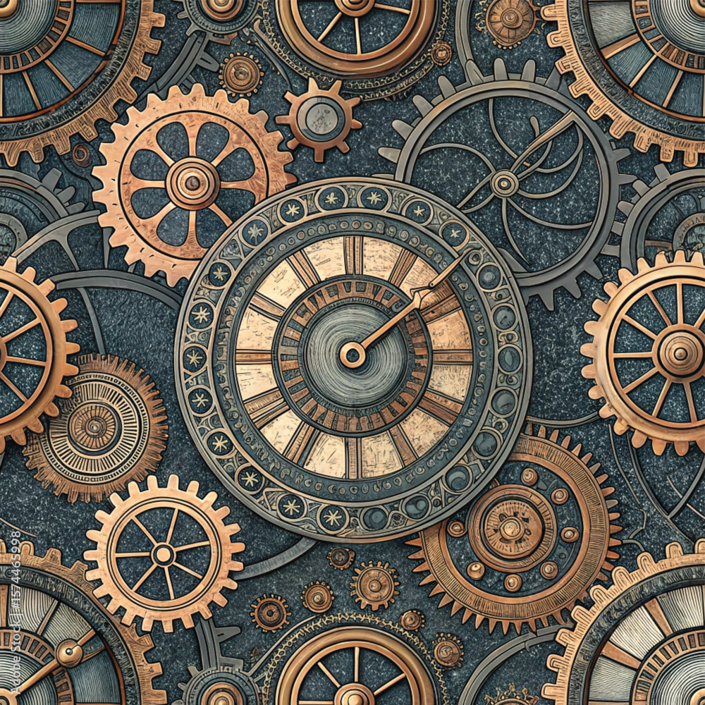 Naklejka premium seamless pattern with gears