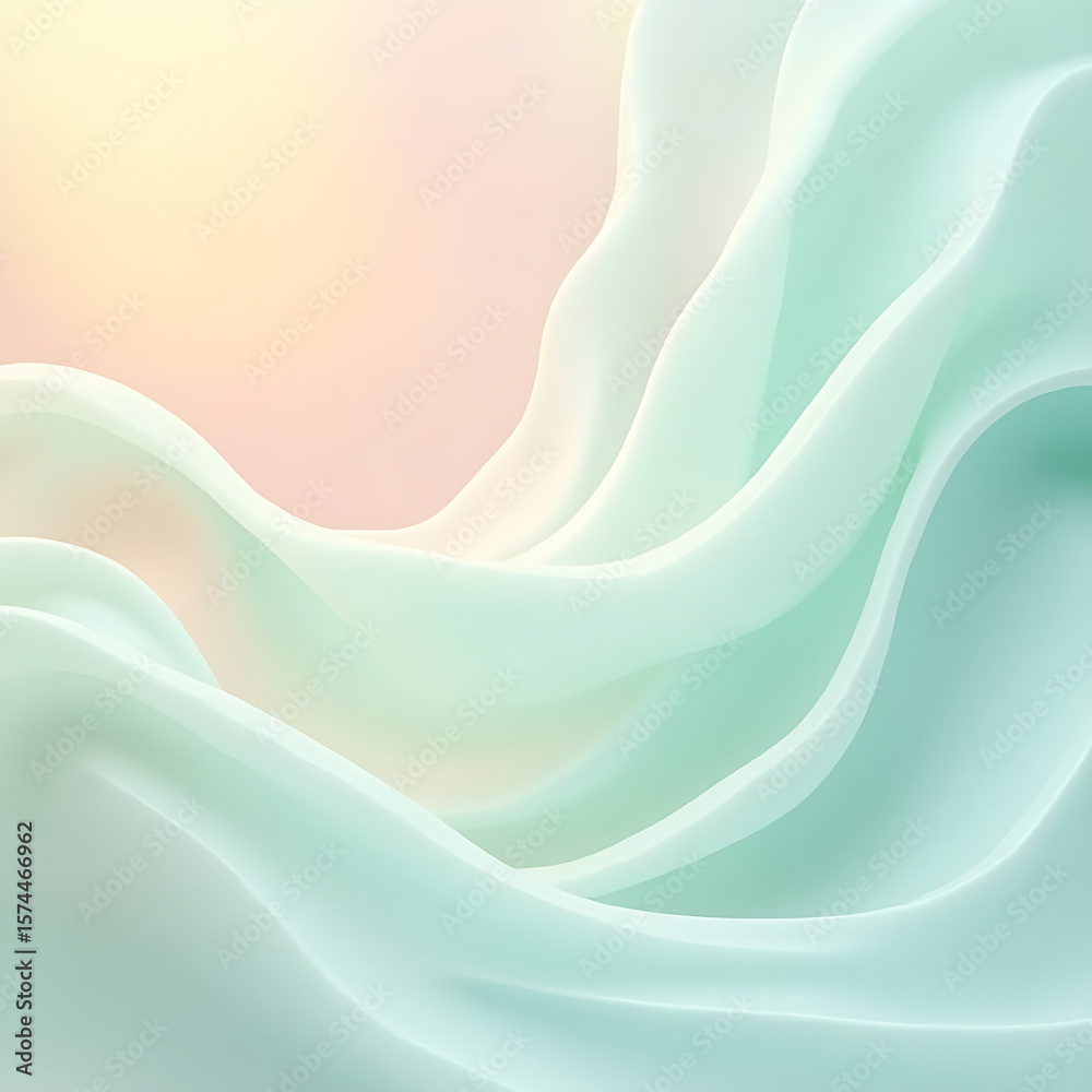 Obraz premium Abstract blue wave background with smooth flowing texture and soft fabric design
