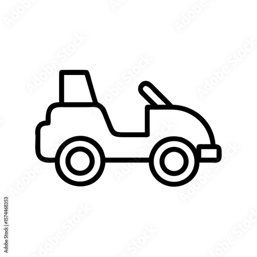Outline car vehicle automobile transport wheel design automotive drive travel machine simple transportation icon