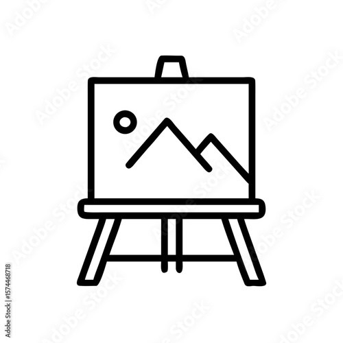 Easel art drawing canvas painting illustration artistic design sketch artwork creative graphic stand display 100