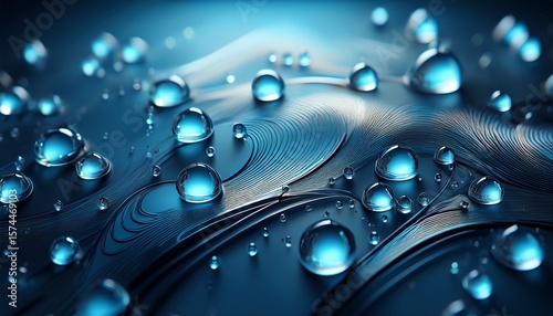 abstract art background of technological water drops